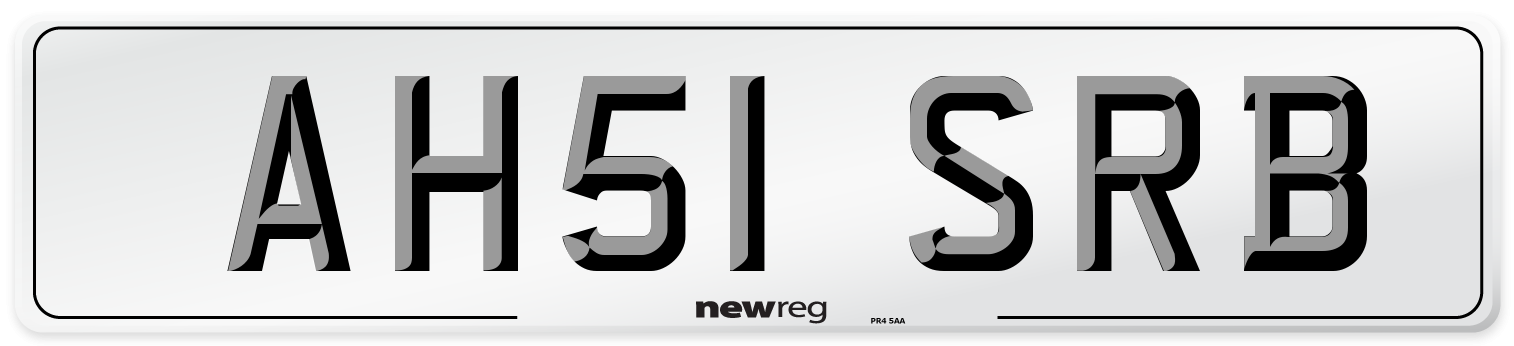 AH51 SRB Number Plate from New Reg